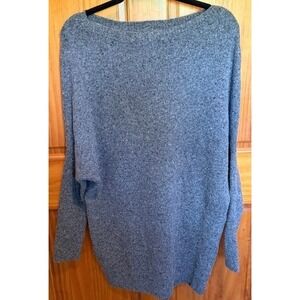 HATCH Gray Wool Blend Donegal Oversized Boatneck Dolman Sweater O/S Womens